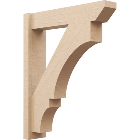 Ekena Millwork 6-in W x 26-in D x 32-in H Balboa Slat Rough Cedar Woodgrain TimberThane Outlooker, Primed Tan OUTUR060X26X32BOA24RCPR